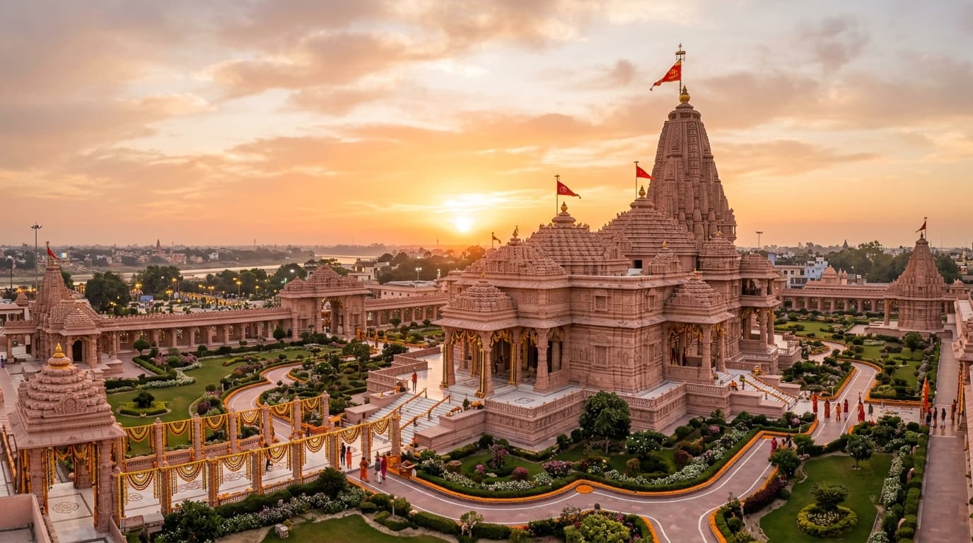 अयोध्या धाम में श्री राम जन्मभूमि मंदिर का दिव्य नागर स्थापत्य